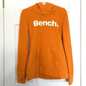 Bench Long Sleeve Pullover Hoodie S Bright Mustard Orange Sweater Top